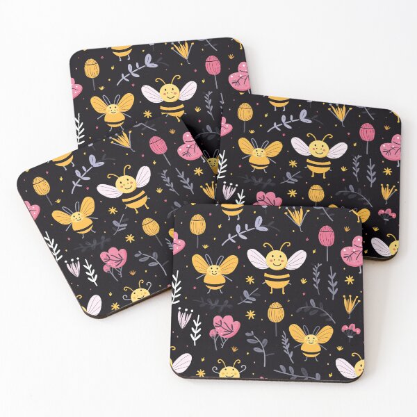 Item preview, cute bee seamless designed and sold by NatthyDesign.