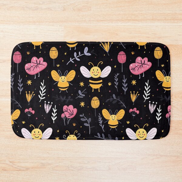 Item preview, cute bee seamless designed and sold by NatthyDesign.