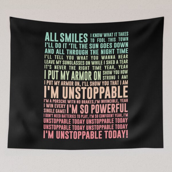 Item preview, UNSTOPPABLE - SIA - music lyrics  	 designed and sold by apsrepcut56.