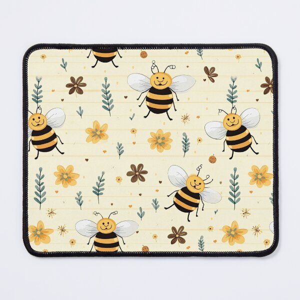 Item preview, cute bee seamless designed and sold by NatthyDesign.