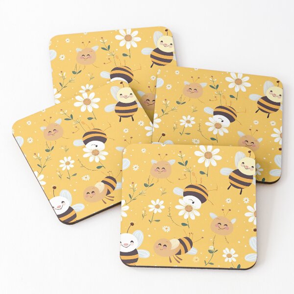 Item preview, cute bee seamless designed and sold by NatthyDesign.