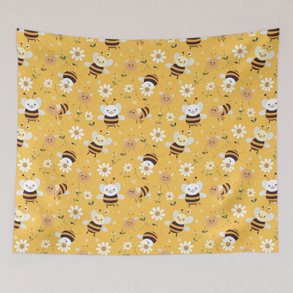 Item preview, cute bee seamless designed and sold by NatthyDesign.