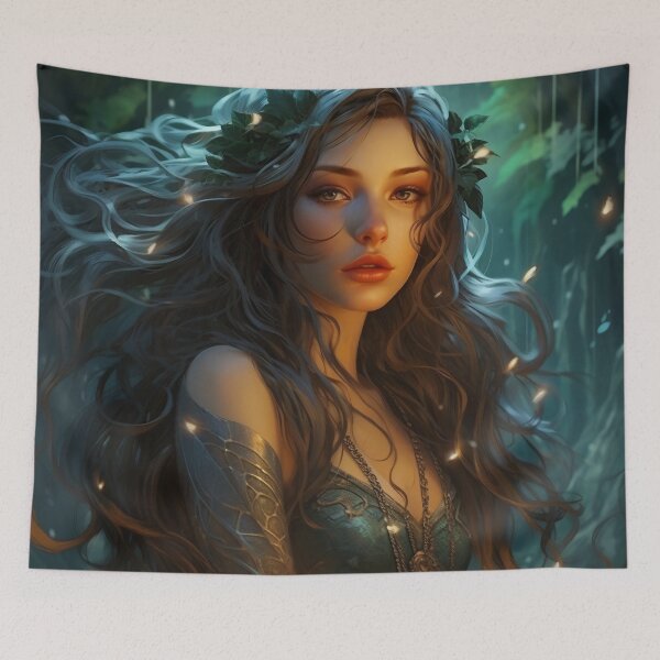 Item preview, Verdant Regalia: The Leaf Queen in Emerald Attire designed and sold by oanaunciuleanu.