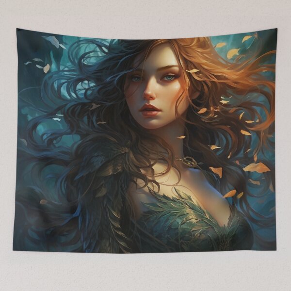 Item preview, Verdant Regalia: The Leaf Queen in Emerald Attire designed and sold by oanaunciuleanu.