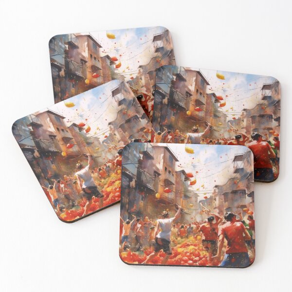 Item preview, La Tomatina Watercolor Pattern_1 designed and sold by PutsGroup.