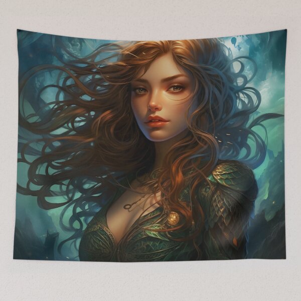 Item preview, Verdant Regalia: The Leaf Queen in Emerald Attire designed and sold by oanaunciuleanu.