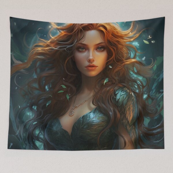 Item preview, Verdant Regalia: The Leaf Queen in Emerald Attire designed and sold by oanaunciuleanu.