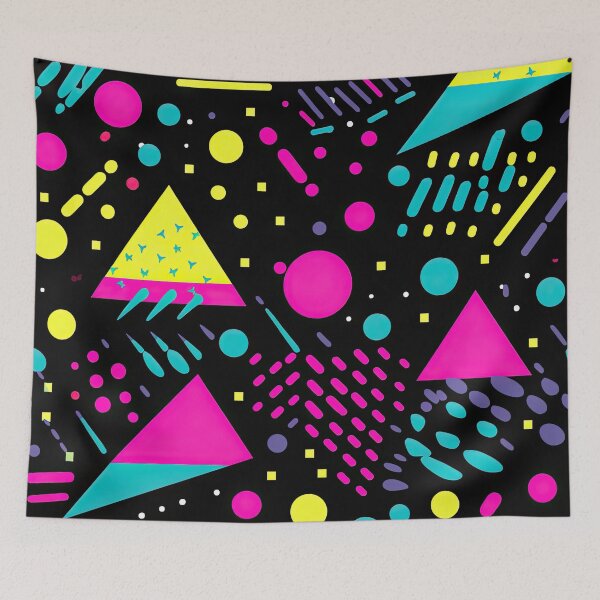 Item preview, Funky 80s and 90s Nostalgia Pop Pattern designed and sold by AeonAcademy.