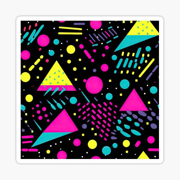 Item preview, Funky 80s and 90s Nostalgia Pop Pattern designed and sold by AeonAcademy.