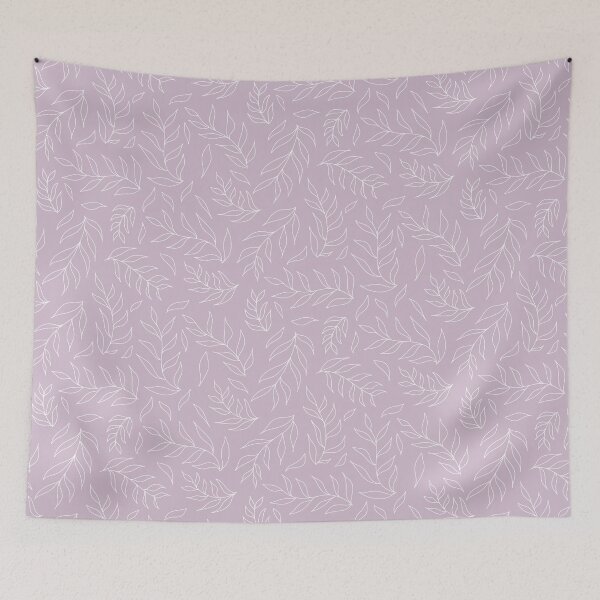 Item preview, Botanical white leaf outline pattern on pink designed and sold by Fern and Quill.