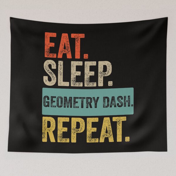 Item preview, Eat sleep geometry dash repeat retro vintage designed and sold by KristaHeidenr.