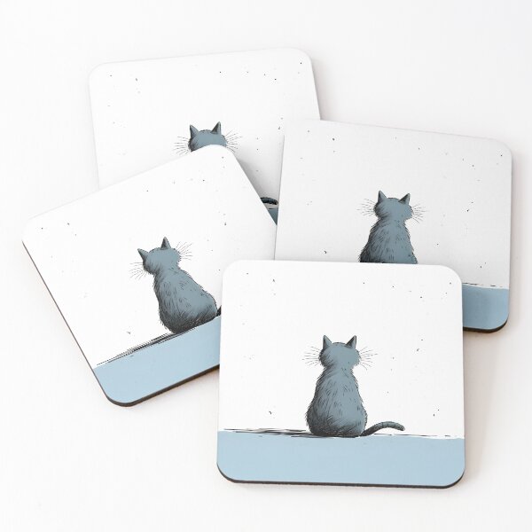 Artikelvorschau, Minimalistische Katzenzeichnung entworfen und verkauft von akwariuma.