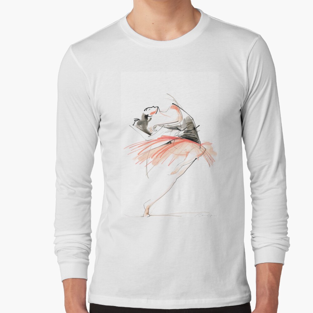 Expressive Dance Drawing Long Sleeve T-Shirt