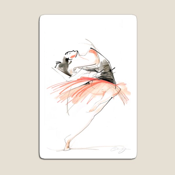 Expressive Dance Drawing Magnet