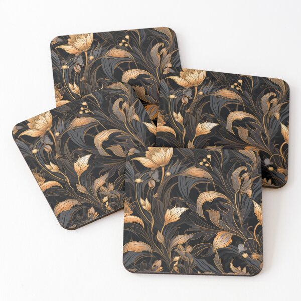 Artikelvorschau, Buntes Fantasiemuster orange schwarz kupfer Ornamente entworfen und verkauft von G-M-Designs.