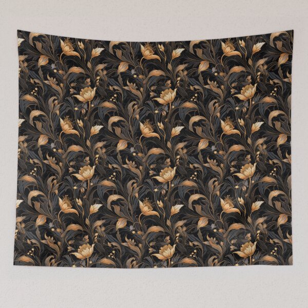 Artikelvorschau, Buntes Fantasiemuster orange schwarz kupfer Ornamente entworfen und verkauft von G-M-Designs.