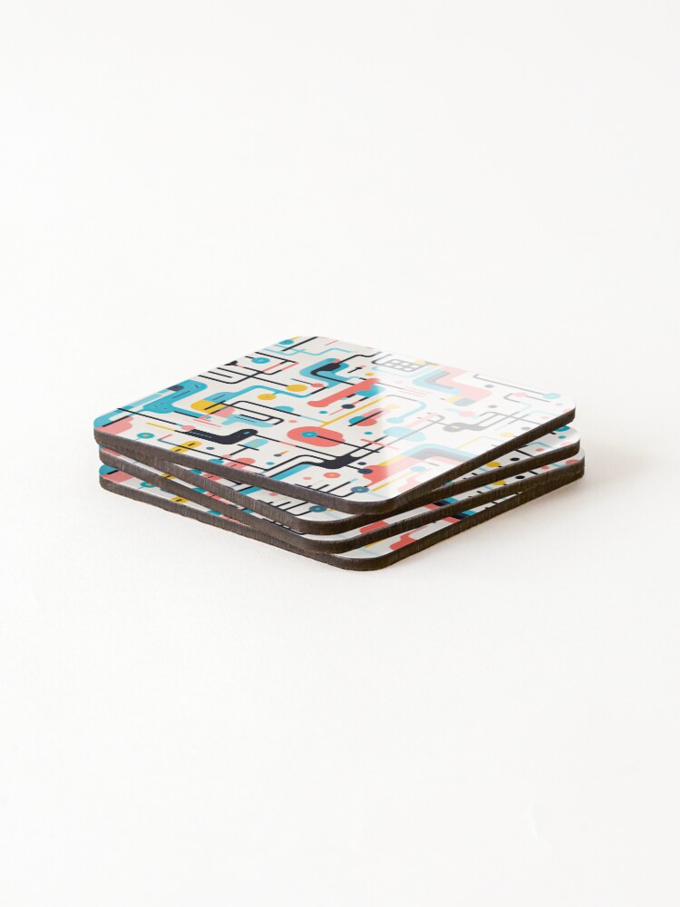 Thumbnail 4 of 5, Coasters (Set of 4), Color Code 2 designed and sold by FreeStoneStudio.
