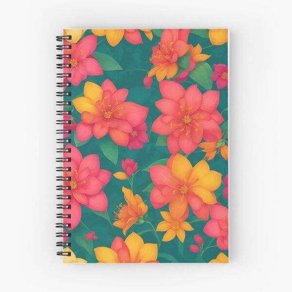 Item preview, Vibrant Gumamela Flower Repeating Pattern Design | Fuchsia, Coral, Orange, Yellow designed and sold by CharmingChic.