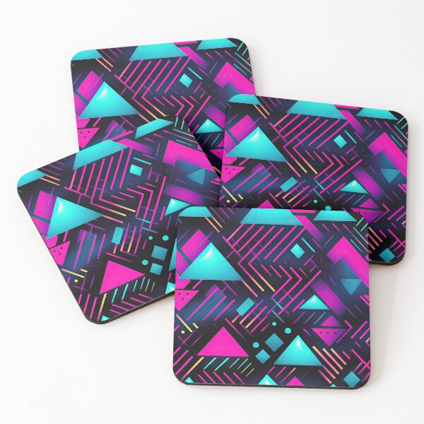 Item preview, 80s and 90s Retro Pop Synthwave Pattern designed and sold by AeonAcademy.