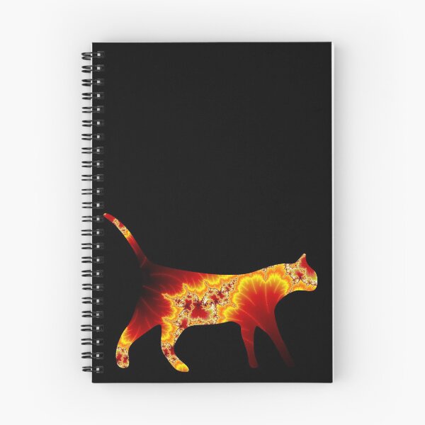 Item preview, Firey Fractal Feline! Abstract Cat Art Print designed and sold by ChaosEmporium.