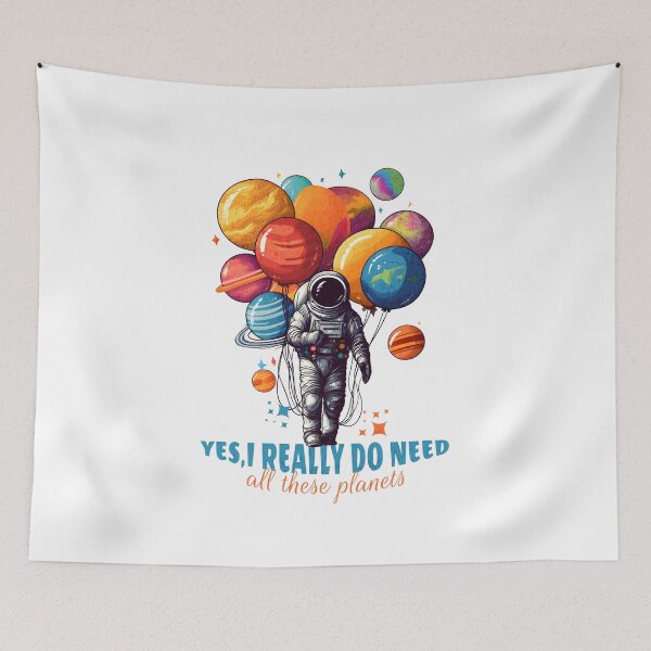 Item preview, Color Planets and Astronaut designed and sold by PositiveIdeas.