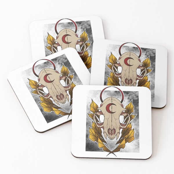 Item preview, Cat skull tattoo designed and sold by Nembone.