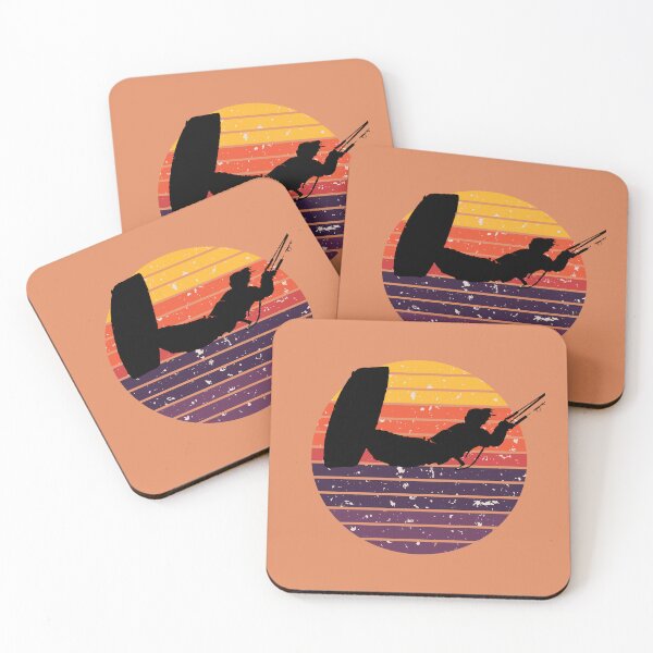 Item preview, Kiter Action Freestyle Artistic Black Vector Retro Sunset designed and sold by taiche.