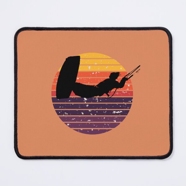 Item preview, Kiter Action Freestyle Artistic Black Vector Retro Sunset designed and sold by taiche.