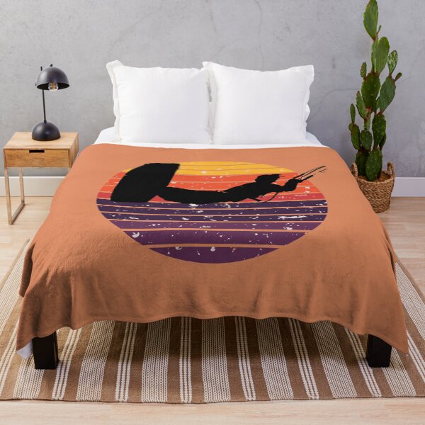 Item preview, Kiter Action Freestyle Artistic Black Vector Retro Sunset designed and sold by taiche.