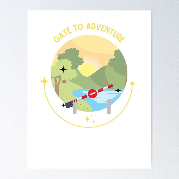 Item preview, "Gate to Adventure" - Quaint Roadway Gate Unveiling Endless Possibilities designed and sold by zax454.