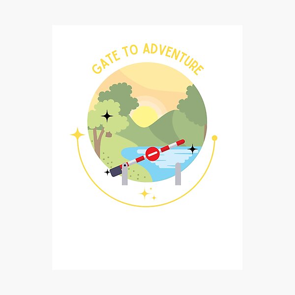 Item preview, "Gate to Adventure" - Quaint Roadway Gate Unveiling Endless Possibilities designed and sold by zax454.