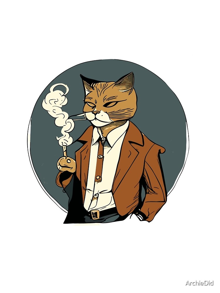 Aperçu 5 sur 5. Robe trapèze avec l'œuvre Philosophy Cat - Pondering Paws créée et vendue par ArchieDid.