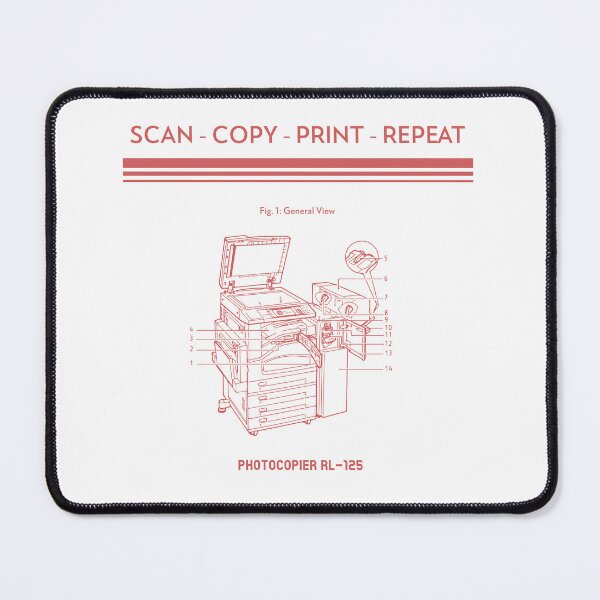 Item preview, Scan Copy Print Repeat Funny Motivational Design designed and sold by jenmountainen.