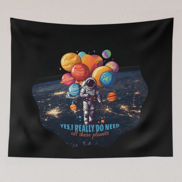 Item preview, Color Planets, Earth and Astronaut designed and sold by PositiveIdeas.