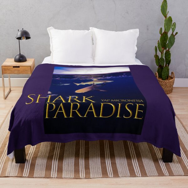 Item preview, Shark swimming in the tropical sunset ocean designed and sold by tank200bar.