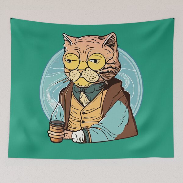 Artikelvorschau, Philosophy Cat - Inquisitive Meow entworfen und verkauft von ArchieDid.