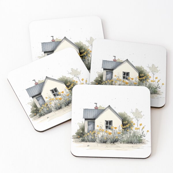Item preview, Minimalistic drawing of a house designed and sold by akwariuma.