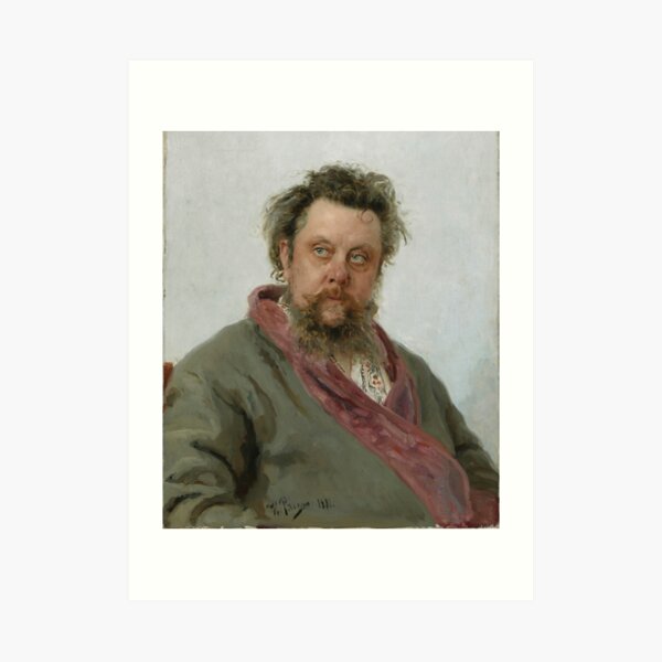 Modest Mussorgsky Composer Portrait  Art Print for Sale by quackynaut