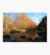 Autumn Brook Reflections - Nova Scotia Canada Photographic Print