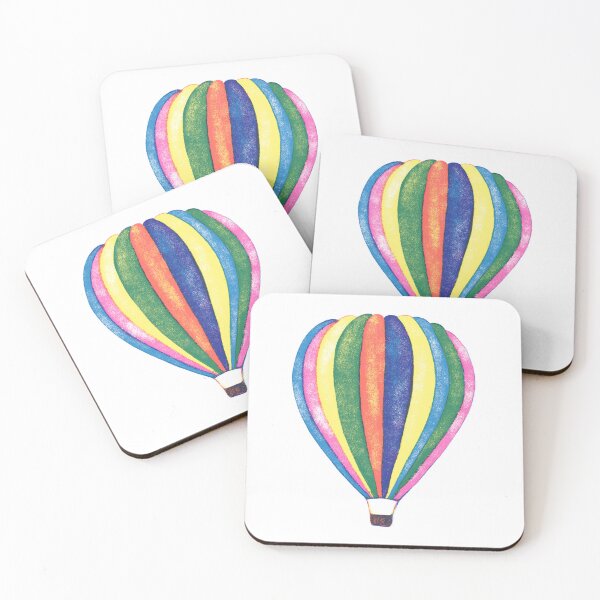 Item preview, Hot air balloon risograph retro illustration designed and sold by EngineerGoC.