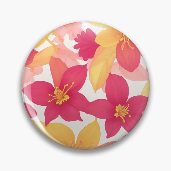 Item preview, Vibrant Gumamela Flower Seamless Pattern Design - Fuchsia, Coral, Orange, and Yellow designed and sold by CharmingChic.
