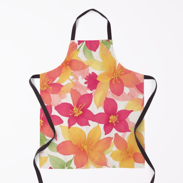 Item preview, Vibrant Gumamela Flower Seamless Pattern Design - Fuchsia, Coral, Orange, and Yellow designed and sold by CharmingChic.