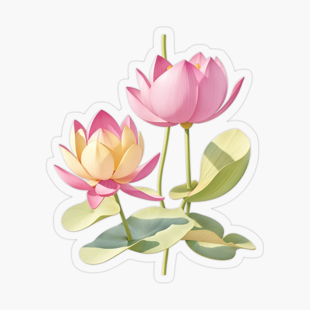 Watercolor Lotus Flower T-shirt Design Vector Download