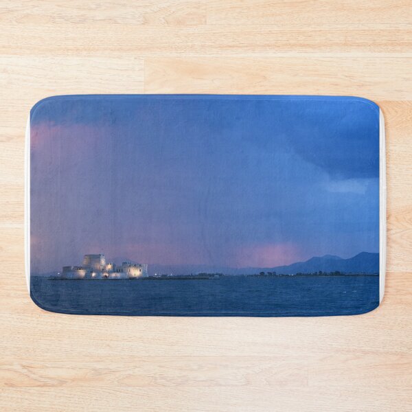 Item preview, Sunset over the castle Bourtzi in Nafplio, Peloponnese, Greece summertime designed and sold by goceris.