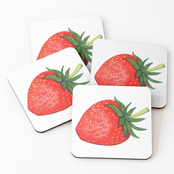 Item preview, Red strawberry risography retro illustration designed and sold by EngineerGoC.