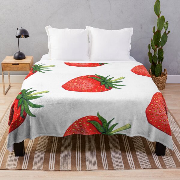 Item preview, Red strawberry risography retro illustration designed and sold by EngineerGoC.