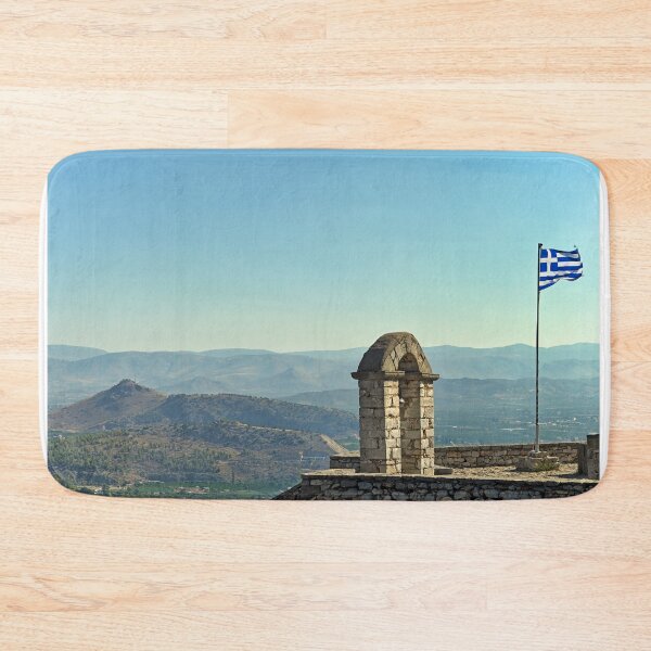 Item preview, Greek flag on the Palamidi fortress in Nafplio, Greece designed and sold by goceris.