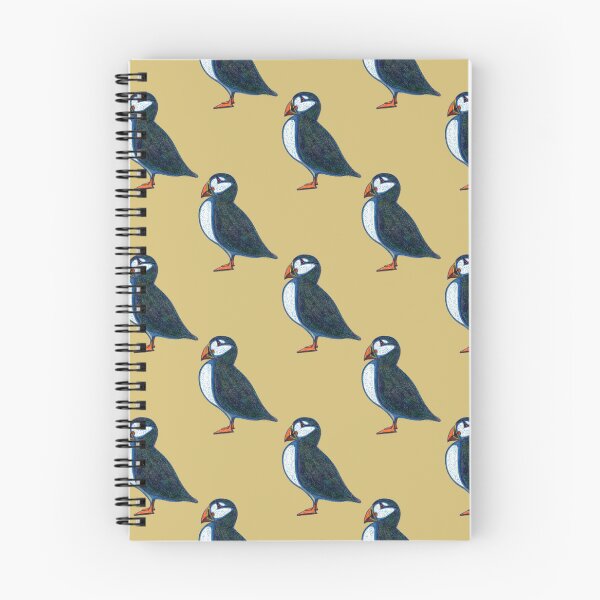 Item preview, Atlantic puffin risograph illustration pattern designed and sold by EngineerGoC.
