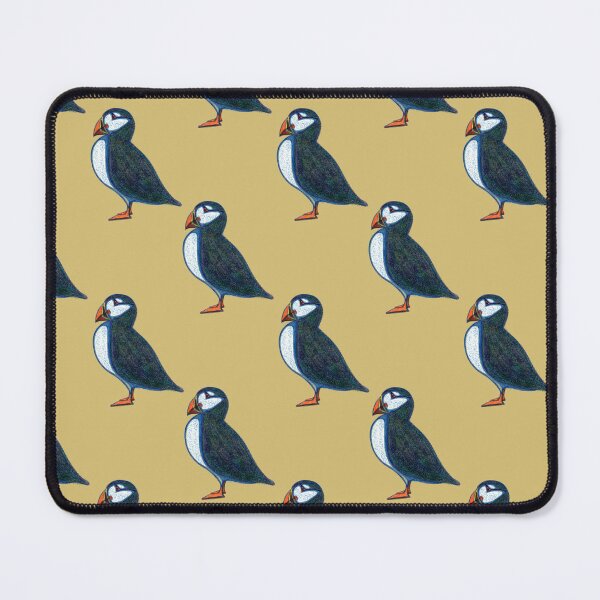 Item preview, Atlantic puffin risograph illustration pattern designed and sold by EngineerGoC.