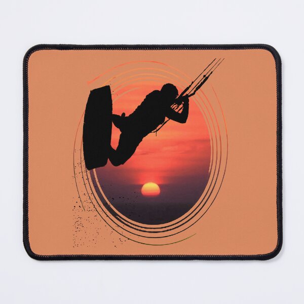 Item preview, Kitesurfing Action Kite And Surf Silhouette Sunset designed and sold by taiche.